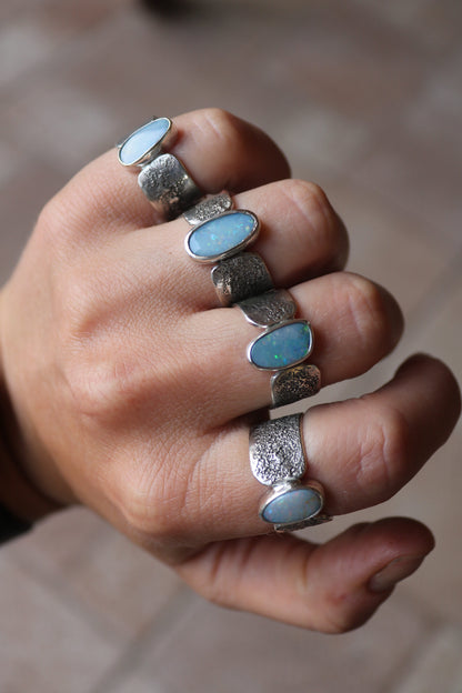 Australian Opal Silver Ring