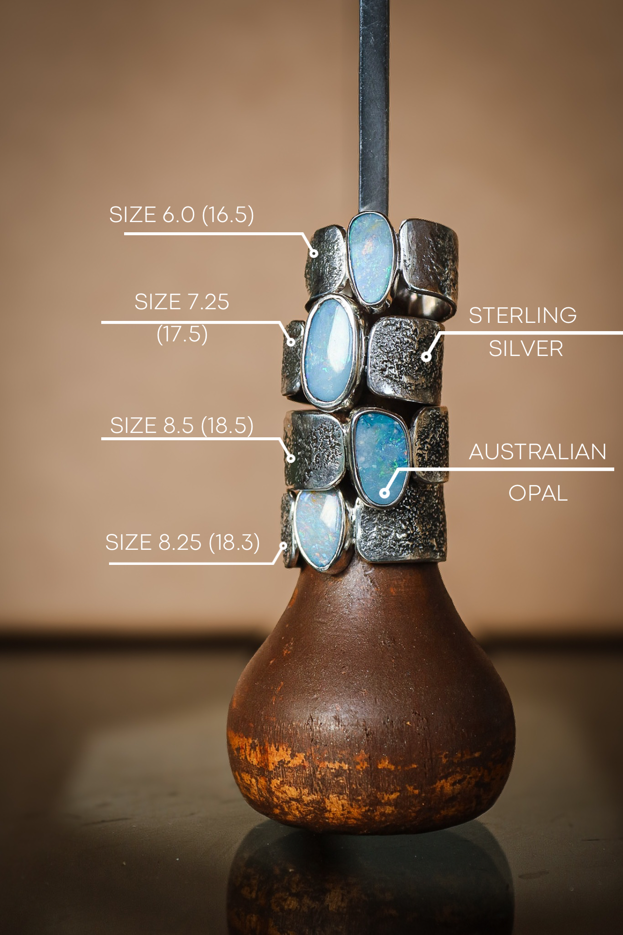 Australian Opal Silver Ring