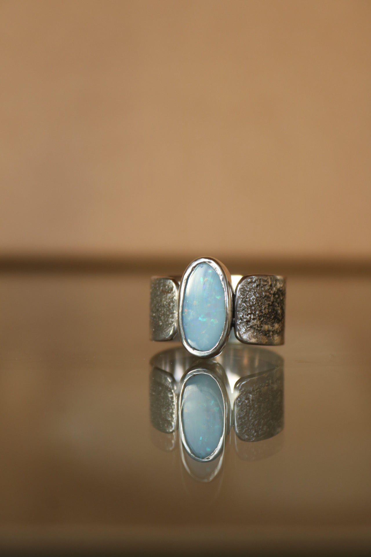Australian Opal Silver Ring