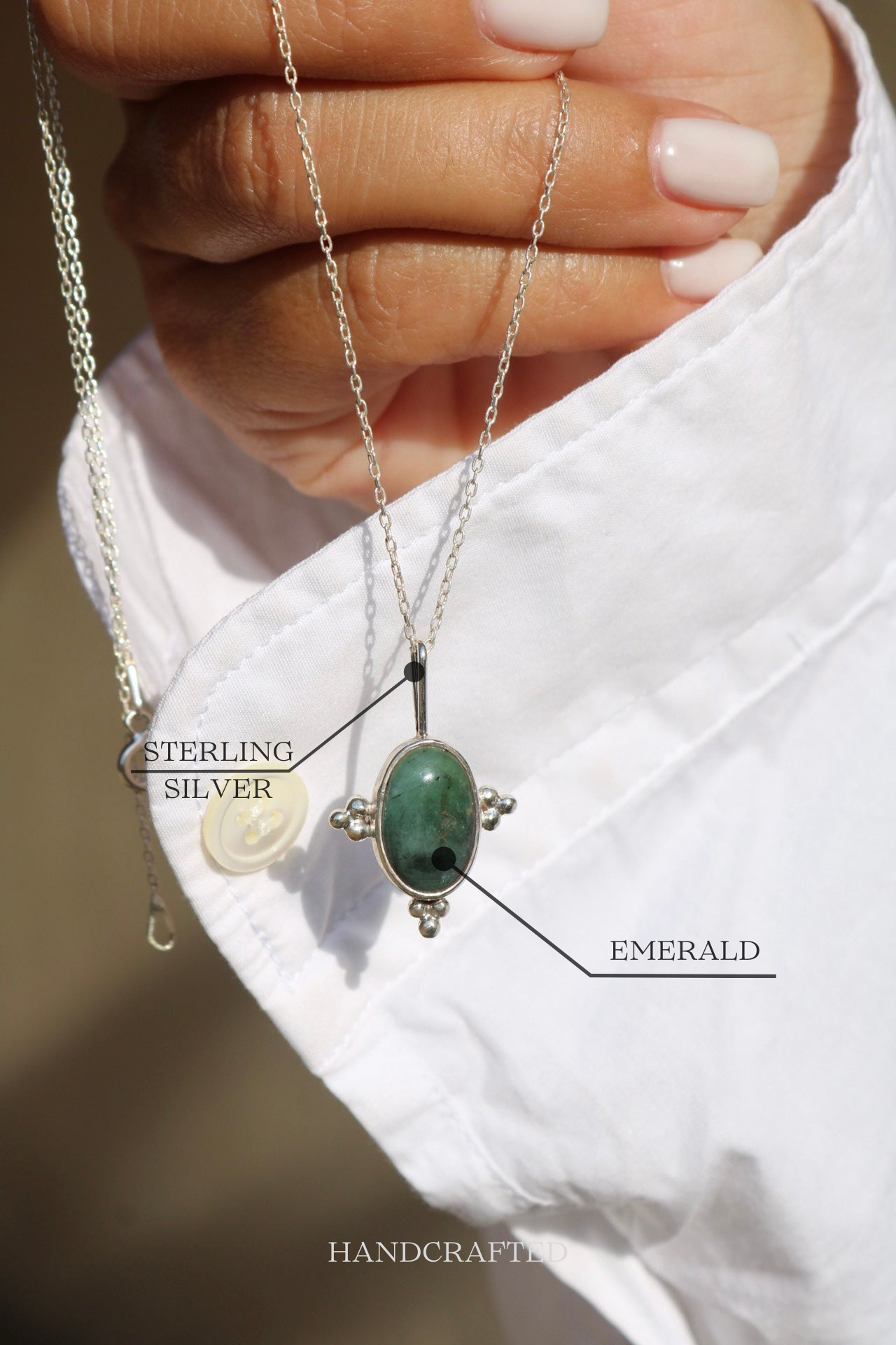 Emerald Silver Pendant Balls