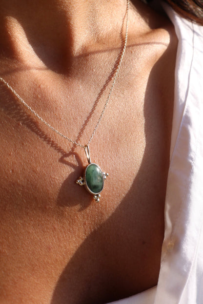 Emerald Silver Pendant Balls