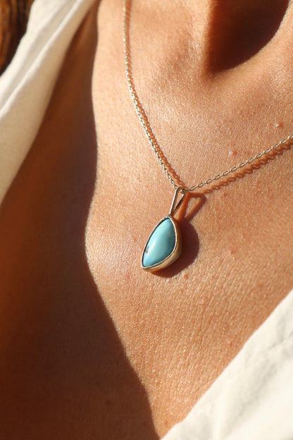 Kazakh Turquoise Silver Pendant