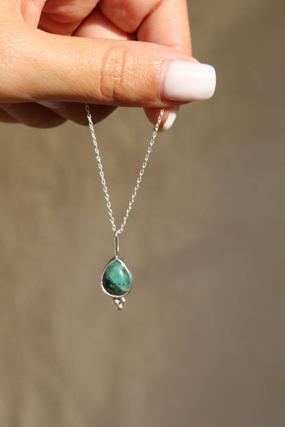 Emerald Silver Pendant Balls