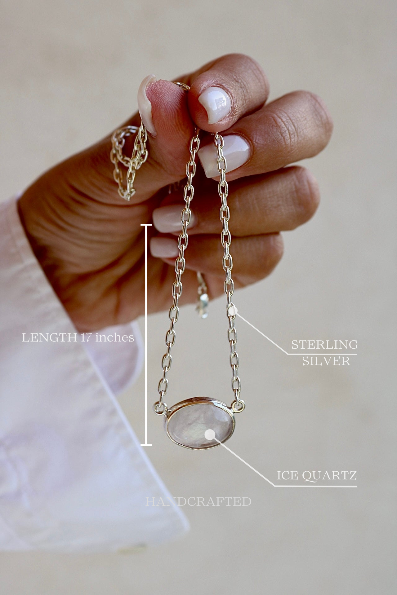Crystal Quartz Silver Pendant