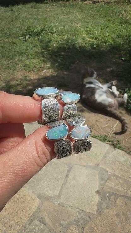 Australian Opal Silver Ring
